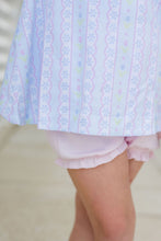 Lottie Bloomer Set, Blue Floral Scallop