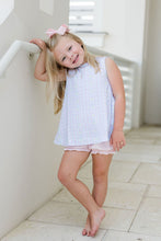 Lottie Bloomer Set, Blue Floral Scallop