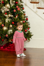 Bennett Romper- Red Stripe/Green