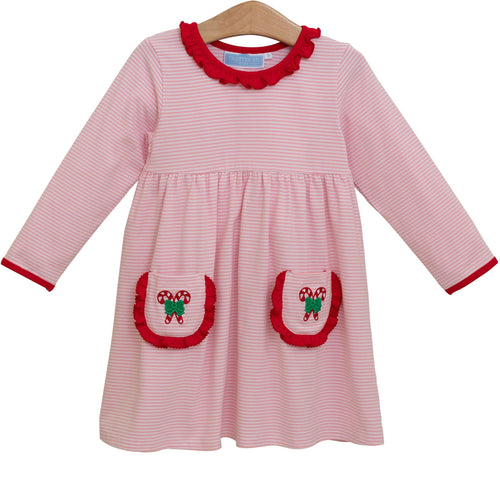 Candy Cane Embroidery Dress