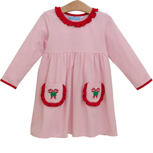 Candy Cane Embroidery Dress