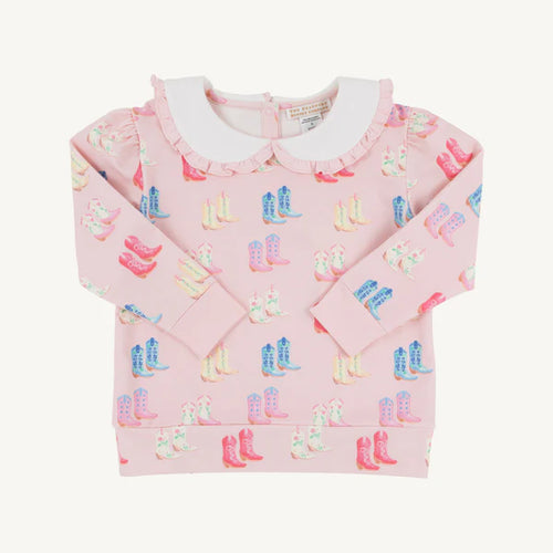 Maude's Ruffle Cassidy Comfy Crewneck Cute to Boot