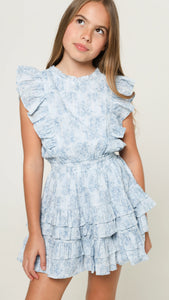 Gustavia Dress Mini Roses Blue