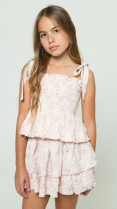 Gigi Skirt in Pink Mini Roses