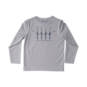 Long Sleeve Pro Performance Fishing Tee Rods