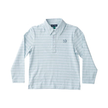 Boys Long Sleeve Too Cool for School Polo Blue Stripe