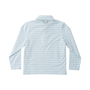 Boys Long Sleeve Too Cool for School Polo Blue Stripe