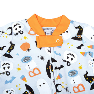 A Little Bit Batty Printed Zipper Pajama, Blue Size 18M