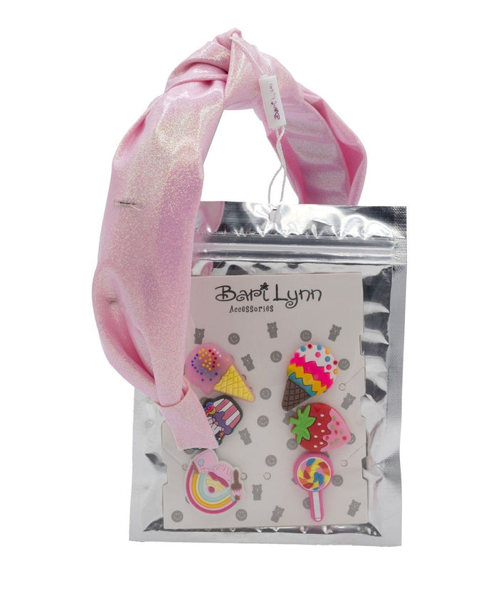 INSERT 6 CHARMS INTO GALAXY KNOT HEADBAND