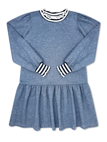 Dorothy Dropwaist Dress - Danbury Denim Knit