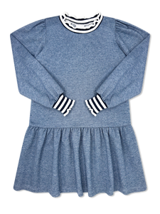 Dorothy Dropwaist Dress - Danbury Denim Knit
