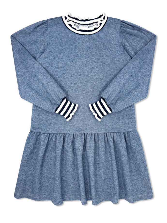 Dorothy Dropwaist Dress - Danbury Denim Knit