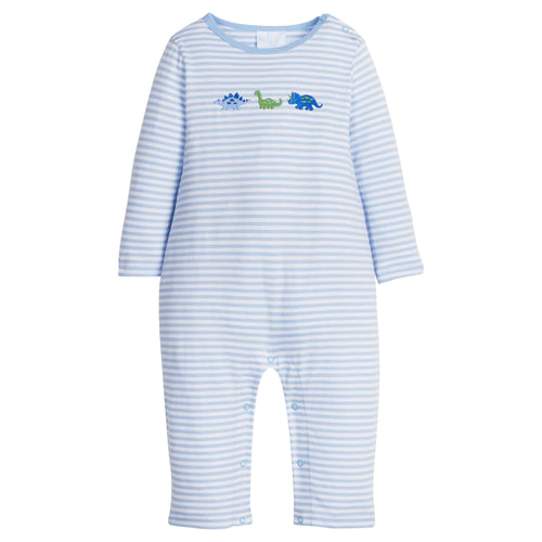 Embroidered Romper - Dinosaur