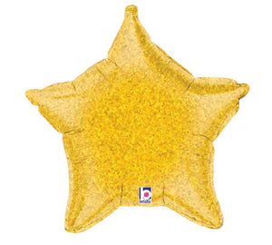 21" GOLD Star Balloon