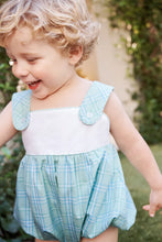 Bingham Bubble, Pelham Bay Plaid (Green) with Worth Avenue White