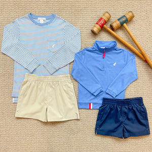 Prepletic™ Sheffield Shorts Nantucket Navy with Saratoga Stone Stork
