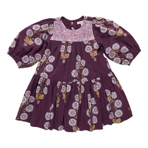 Girls Fiona Dress Plum Buttercup Floral