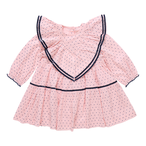 Girls Raphaela Dress Strawberry Cream Polka Dot