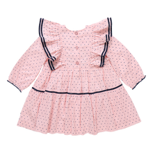 Girls Raphaela Dress Strawberry Cream Polka Dot