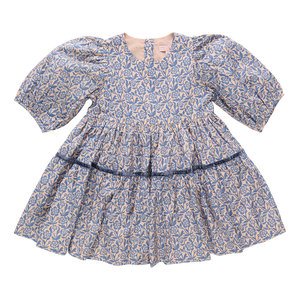 Girls Maribelle Dress Blue Climbing Floral