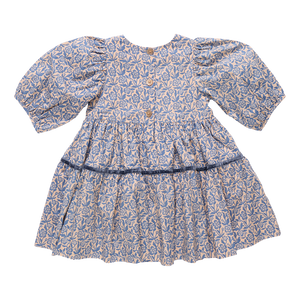 Girls Maribelle Dress Blue Climbing Floral