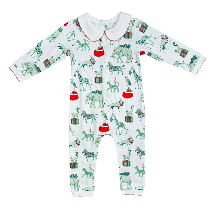 Christmas Safari, Boys Footless Peter Pan Playsuit