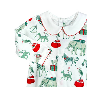 Christmas Safari, Boys Footless Peter Pan Playsuit