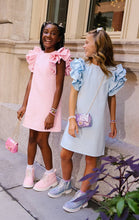 Blue Ruffle Denim Dress