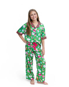Kids Silky Holiday Baubles(Short Sleeve w/ Pants)