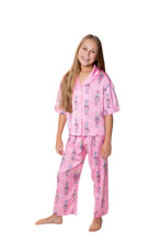 Kids Silky Nutcracker, Pink(Short Sleeve w/ Pants)