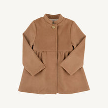 Penelope Peacoat Cape Elizabeth Camel with Palmetto Pearl & Brass Buttons