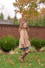 Penelope Peacoat Cape Elizabeth Camel with Palmetto Pearl & Brass Buttons
