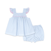 Sally Swing Set, Simply Blue Seersucker