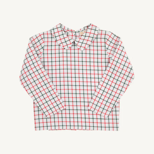 Peter Pan Collar Shirt (Long Sleeve Woven) Old Town Tattersall