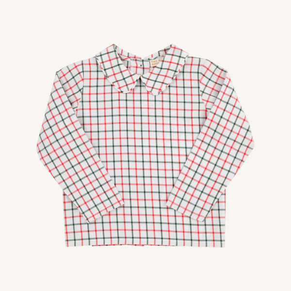 Peter Pan Collar Shirt (Long Sleeve Woven) Old Town Tattersall