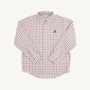 Dean's List Dress Shirt Old Town Tattersall with Grier Green Stork