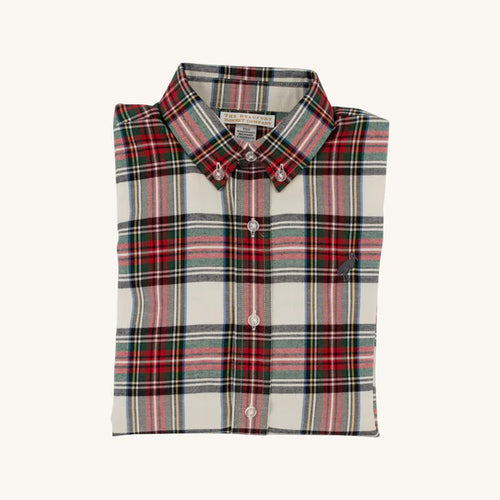 Dean's List Dress Shirt(Flannel) Charlie Place Plaid with Grandison Rd. Gray Stork