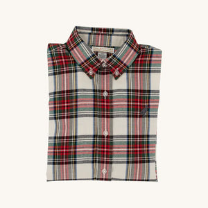 Dean's List Dress Shirt(Flannel) Charlie Place Plaid with Grandison Rd. Gray Stork
