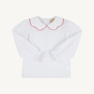 Emma's Top Worth Avenue White with Richmond Red