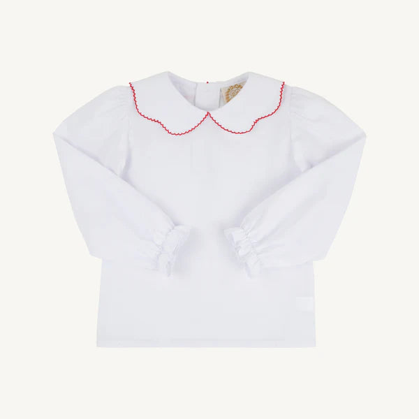 Emma's Top Worth Avenue White with Richmond Red