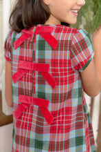 Betts Bow Dress Wilson Pier Plaid with Richmond Red Bows