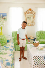 Prim & Proper Polo, Sea Island Seafoam with Beale Street Blue Multicolor Stork
