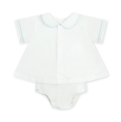Dapper Diaper Set Blessings White, Blue