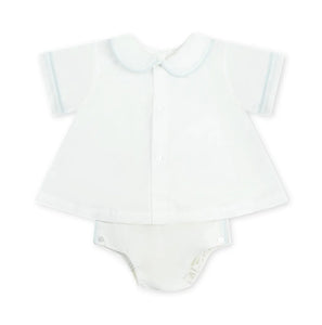 Dapper Diaper Set Blessings White, Blue
