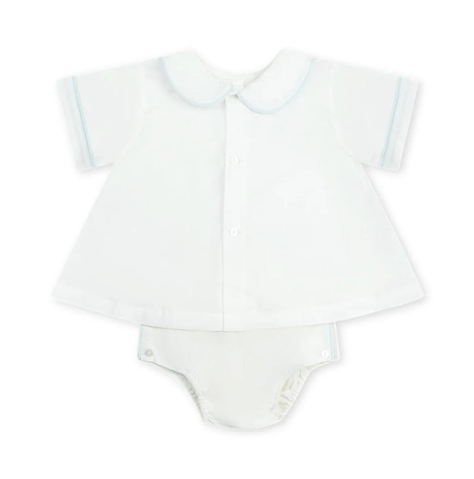 Dapper Diaper Set Blessings White, Blue