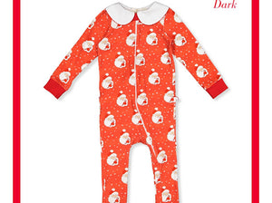 Red Santa Glows Pajamas, Baby Girl