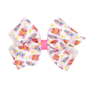 King Pink Christmas Nutcracker Bow