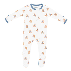 Zippered Footie in Teddy Bear