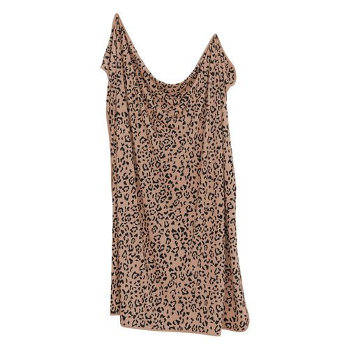 Latte Leopard Swaddle Blanket