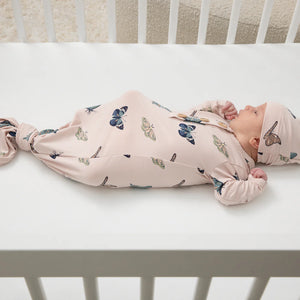 Knotted Gown with Hat Set in Blush Butterfly